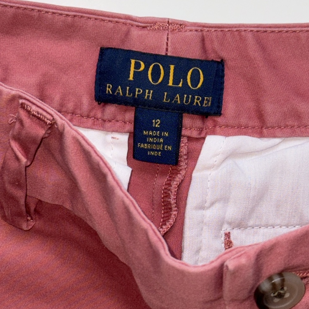 Polo by Ralph Lauren Pink Flat Front Shorts size 12 - Picture 2 of 4